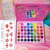 48 Colors Fashion Colors Eye Shadow Plate Green Purple Eye Shadow Stage Makeup for Children and Students Shiny Crystal Glitter