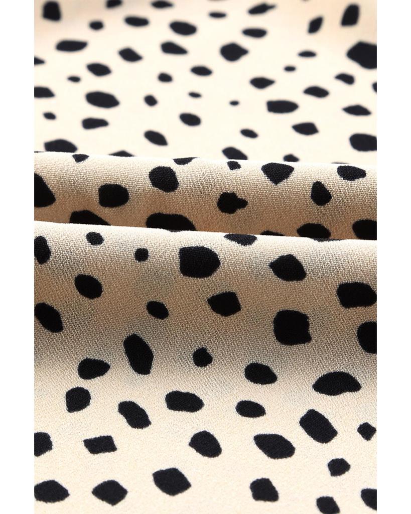 Azura Exchange Блуза с оборкой на шее и принтом гепарда