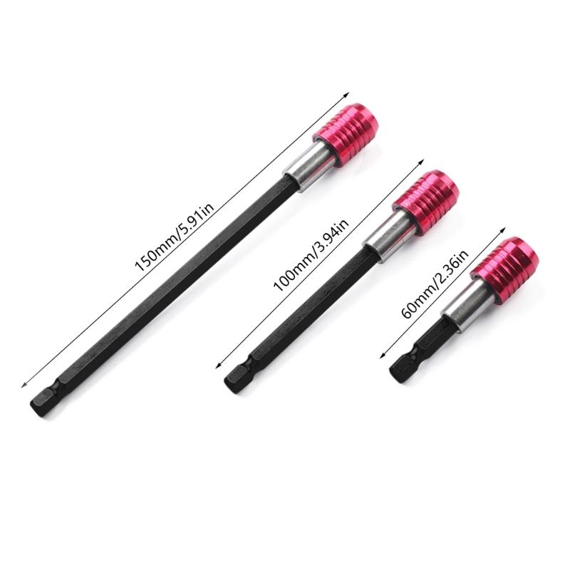 3 шт. магнитный держатель бит 1/4 дюйма шестигранный удлинитель удлинитель для сверл держатель удлинитель адаптер для дрели 60/100/150 мм