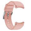 For Samsung Galaxy Watch FE 40mm/Watch6 40mm/44mm/Watch6 Classic 43mm/47mm Watch Band Silicone Strap with Silver Buckle