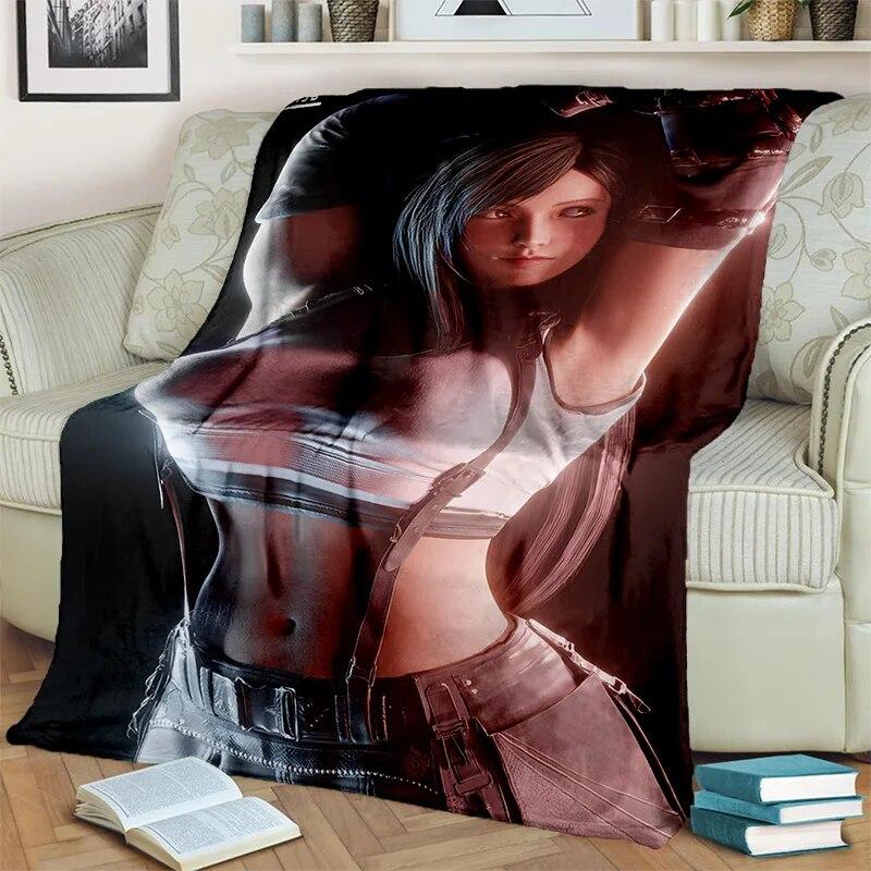 3D Tifa Aerith, сексуальное кружевное одеяло с героями мультфильмов для девочек, мягкое одеяло для дома, спальни, кровати, дивана, офисного покрытия для пикника, детское одеяло