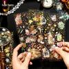 3D-наклейки с золотым тиснением - Серия «Сад Ретро Времени» для дневников и DIY-проектов (4 Типы)