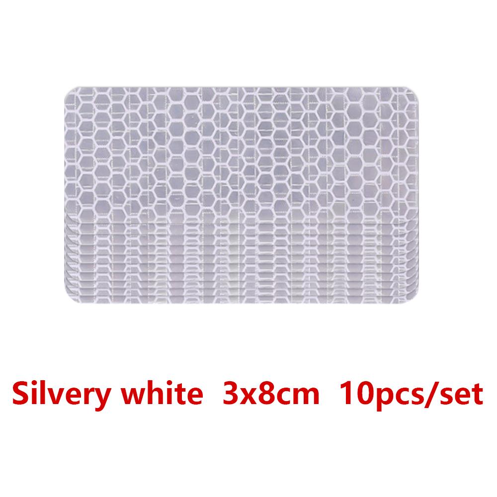 10 шт. светоотражающие наклейки на бампер автомобиля, предупреждающая полоса для безопасного вождения в ночное время, надежная светоотражающая наклейка, наклейки для велосипеда, светоотражатель