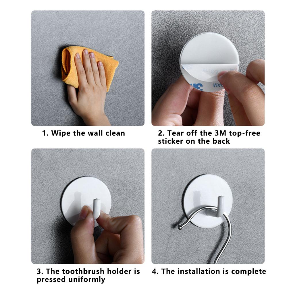 Вешалка для хранения 304 Настенный крючок из нержавеющей стали Самоклеящаяся вешалка для полотенец для кухни Ванная комната