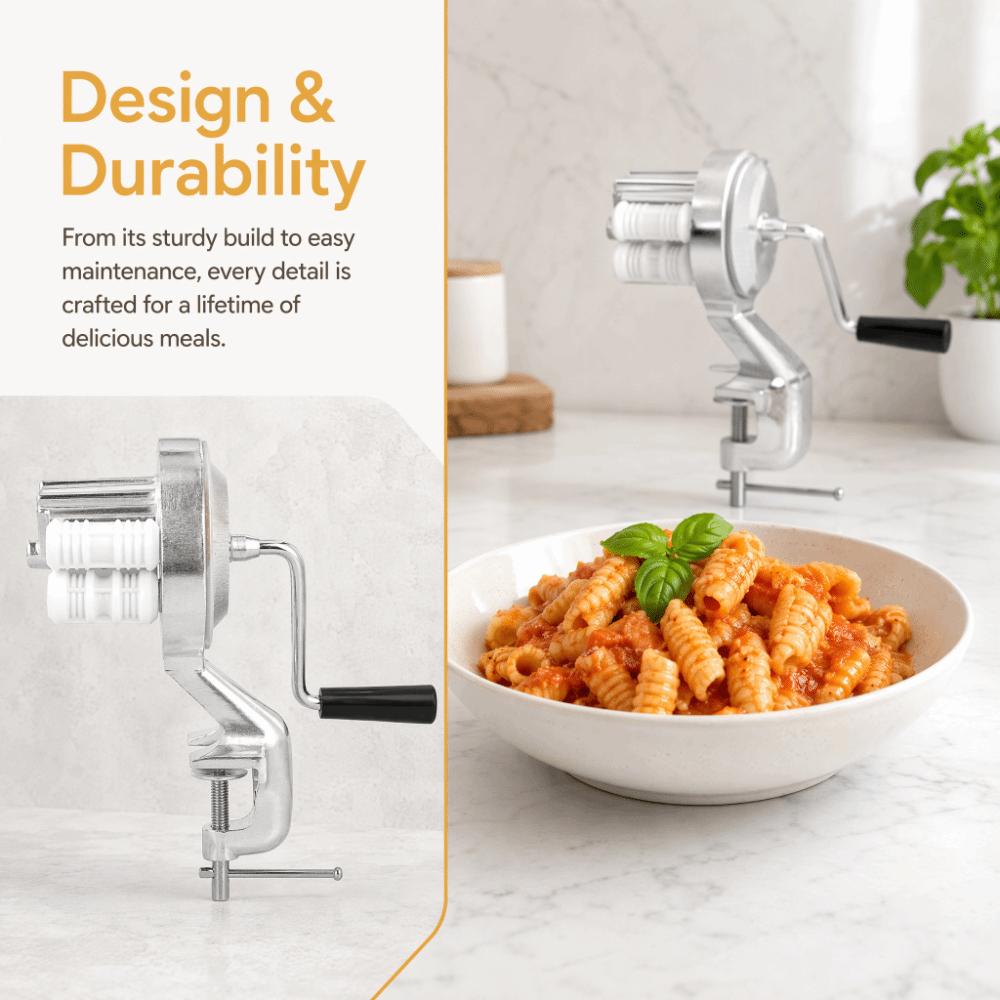 Silver Macaroni Maker Aluminum Alloy Manual Pasta Extruder Pasta Maker Machine  Pasta Lovers