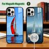 Чехол для телефона Парусный корабль B-Boat для iPhone 17, 16, 15, 14, 13, 12, 11 Plus, Pro Магнитный для беспроводной зарядки MagSafe