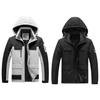 Мужская походная куртка на молнии от дождя, водонепроницаемое пальто, теплая верхняя одежда с капюшоном