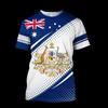 Men T-shirt Australia Flag Graphic 3D Print O-Neck Tops 2023 Summer Fashion Short Sleeves Tee Oversized Mens Clothing Pullover
