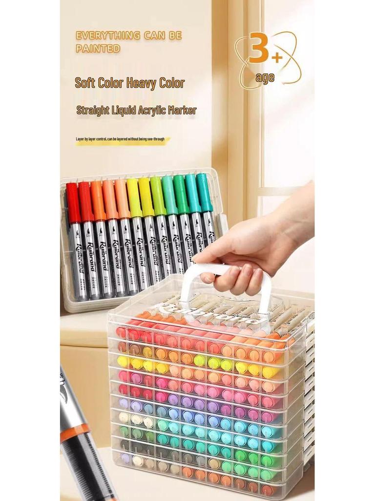 Полупрозрачный акриловый маркер с мягким наконечником для слоев, DIY-арта, детских граффити и рисования в начальной школе.