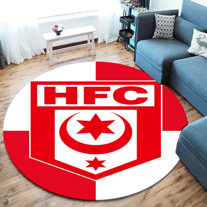Hallescher FC Round Area Rug,Carpet Rug for Living Room Bedroom Sofa Playroom Decor,Non-slip Floor Mat