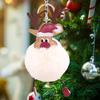 Christmas Deer Keychain Cute Reindeer Pom Pom Keyring Faux Fur Fluffy Plush Ball Charm for Handbag Backpack Purse Accessory