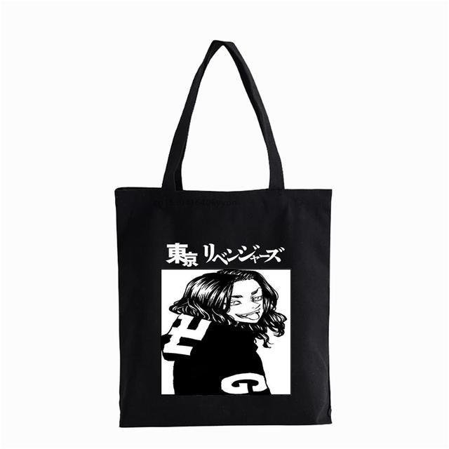 Аниме Токио Мстители Большая Сумка Холст Сумка На Ремне Эко Хип-Хоп Сумка Для Покупок Женская Сумка-тоут Harajuku Сумка-шоппер Женские Сумки