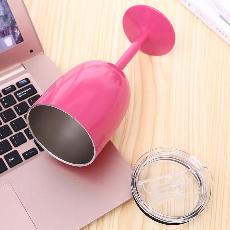 10 унций из нержавеющей стали вакуумный термос стакан чашки с крышкой слайдер изолированный герметичный дорожный винный стакан для воды пивная бутылка