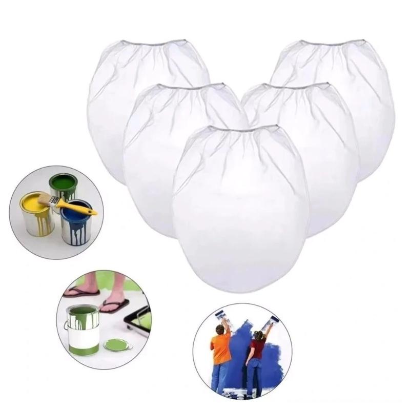 Фильтр-мешки для краски 250 микрон Мешок-сито для краски Эластичный край Совместим с 5-галлонным ведром Многоразовый для распылителей Садоводства
