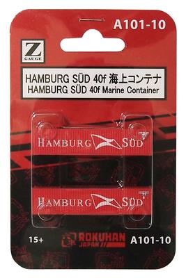 Rokuhan Z Gauge HAMBURG SUD 40f Морской контейнер A101-10 (2 куска)