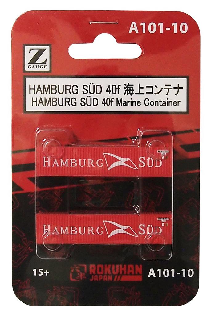Rokuhan Масштаб Z Hamburg Sud 40-футовый морской контейнер A101-10 (2 куска)