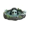 yangyizhi Halloween Scary Ghost Ashtray, Spooky Resin Water Skull Ash Tray for Living Room, Home Office Desk Decor