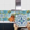 10Pcs Arabic Style Tiles Wall Sticker Kitchen Viny Tile Backsplash Wardrobe Bathroom Table Home Renovation Peel Stick Wall Decals