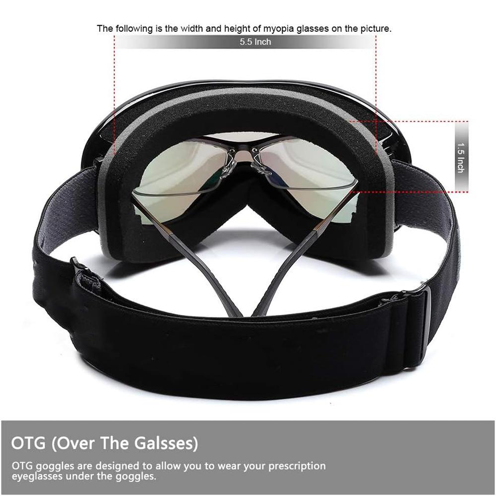 YEZIXIN Сферические горнолыжные очки с защитой от запотевания HD UV-защита Сноубордические очки Очки для зимних видов спорта на открытом воздухе для мужчин и женщин