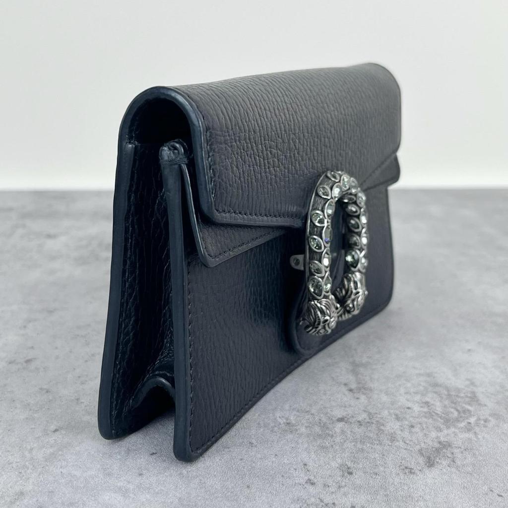 [Pre-Owned] Dionysus Tiger Head Buckle Chain Shoulder Leather Crossbody Bag Mini - Excellent #WLMX8M