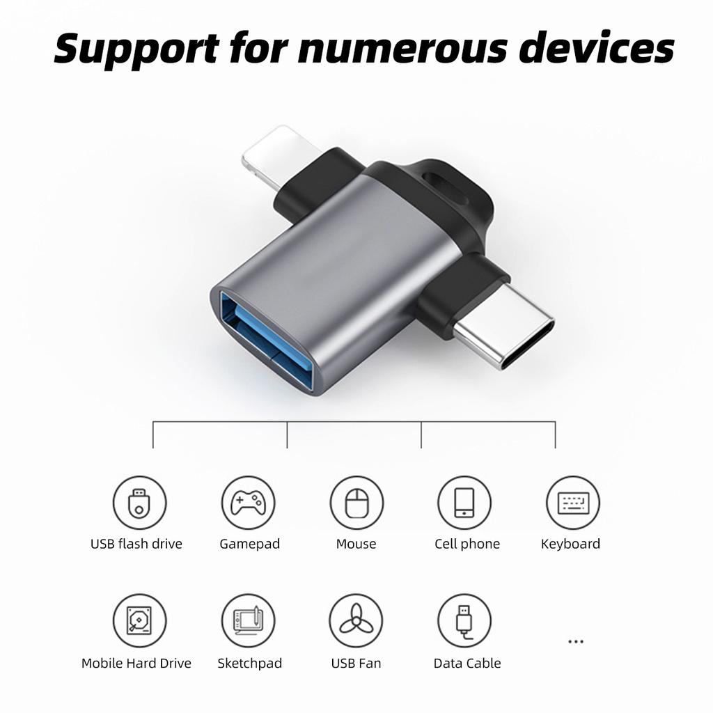 2 в 1 OTG адаптер Fonken Micro USB Type-C штекер на USB 3.0 гнездо Адаптер Card Reader Многофункциональный конвертер Адаптер для мобильного телефона
