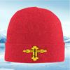 Golden cross black background letters Men Women Unisex Knitted Hat Beanie Pullover Cap Winter Thermal Warm Christmas Outdoor Cyc