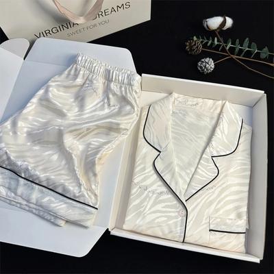 Элегантные благородные тигровые полосатые женские пижамы, красивые классические модные женские летние ночные рубашки