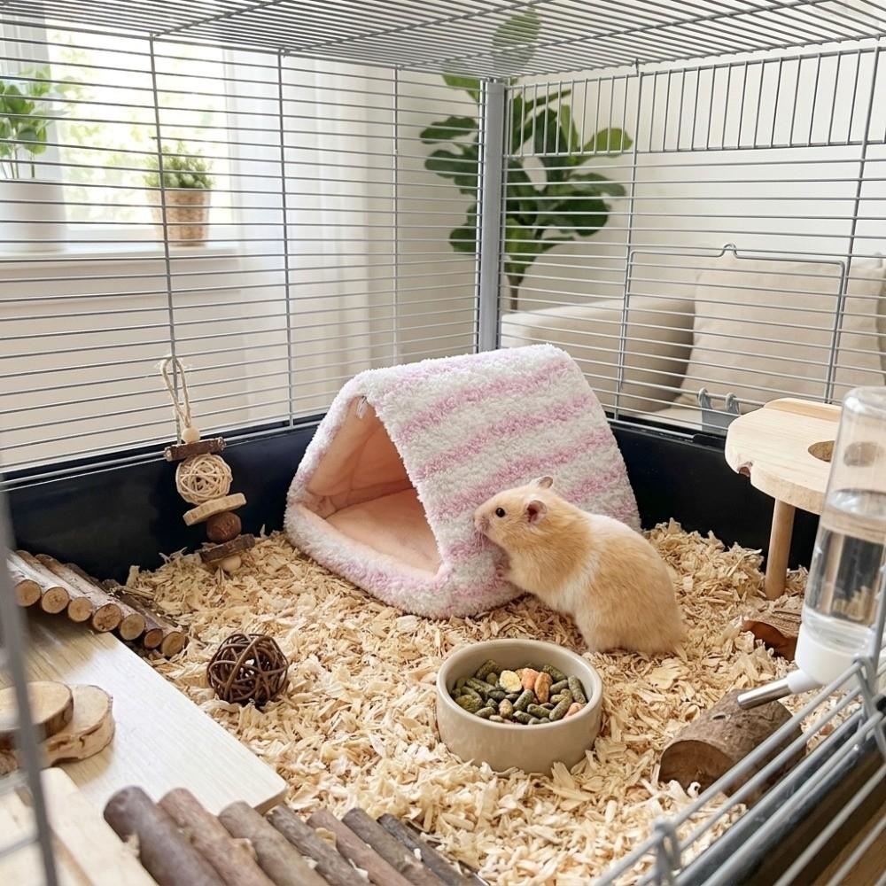 Thickened Warm Plush Hamster Nest Soft Winter Hamster Nest Cozy Parrot Hammock Cave Indoor Winter