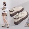 2024 Autumn White Korean-Style Women's Running Shoes with Thick Soles, Model XQ229