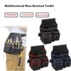 FASTECH Tool Belt for Electrician, Carpenter, Construction Worker-Adjustable Utility Tool Belt,Waist Pouch, Bag Lid, Hammer Holder-Rope Belt