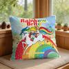 Rainbows BBrite Cute Cushion Cover Square Short Plush Pillow Case Living Room Sofa Home Decor Funda X