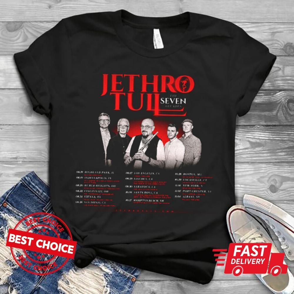 Jethro Tull Announce US Tour men black Shirt S-3XL QC3254 Unisex T-Shirt