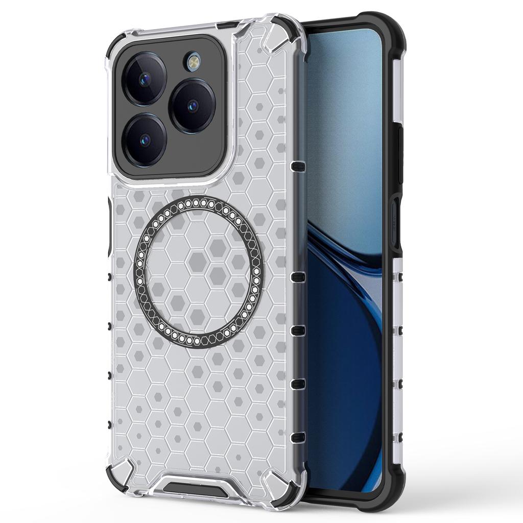 Для Realme C61 4G/C63 4G/Narzo N63 4G Магнитный чехол из ТПУ+ПК с сотовой текстурой