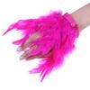 Natural Ostrich Feather Cuff Women Feather Cuffs Wrist Elegant Feather Snap Bracelet Nail Photo Cuffs Shirts Cuffs with Feather