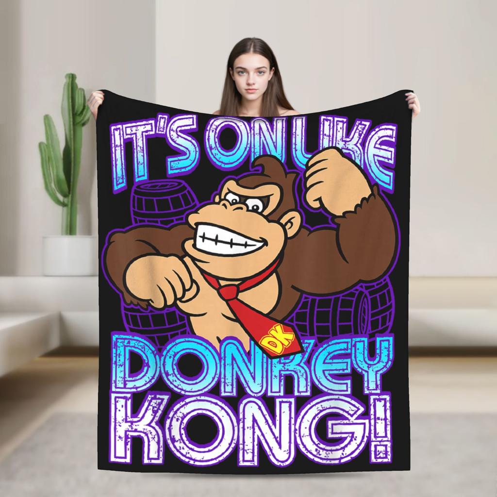 Donkey Kong Game Blankets Flannel Awesome Warm Throw Blanket for Bedspread Summer