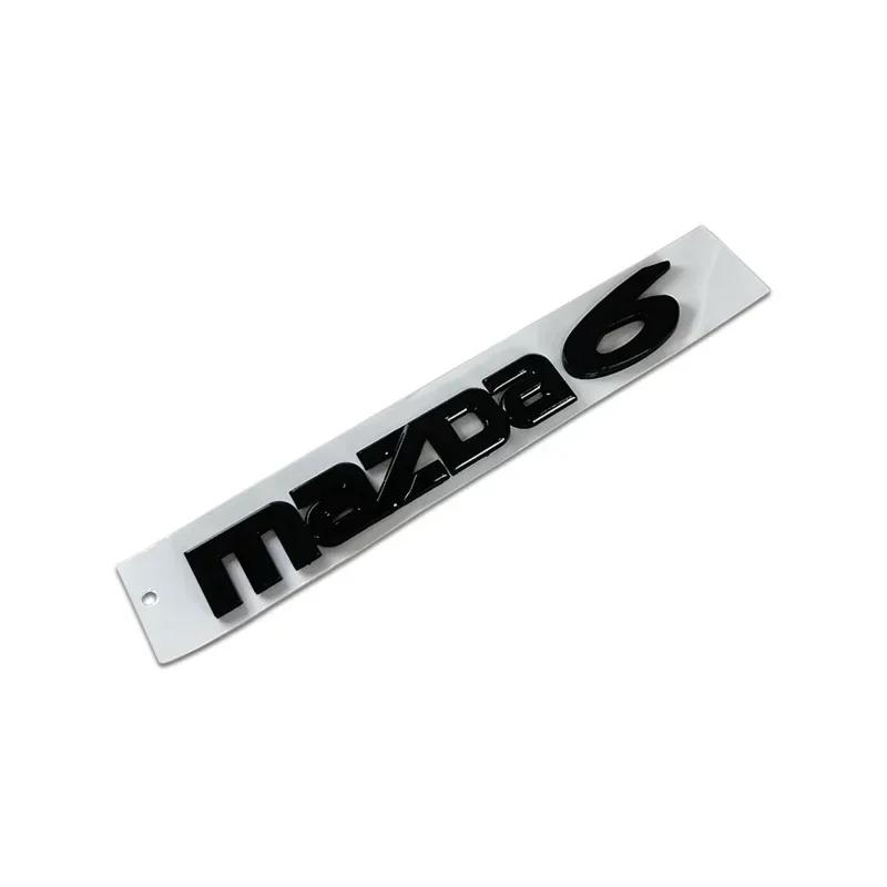 Plastic Car Front Trunk Emblem for Mazda 6 Steering Wheel Badge 3D Body Replaced Sticker Rear Tail Refitting Decoration