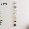 7 Chakra Stone Wall Ornament Faux Crystal Hanging Decoration, Handmade Ornament, Home Natural Healing Window Decor for