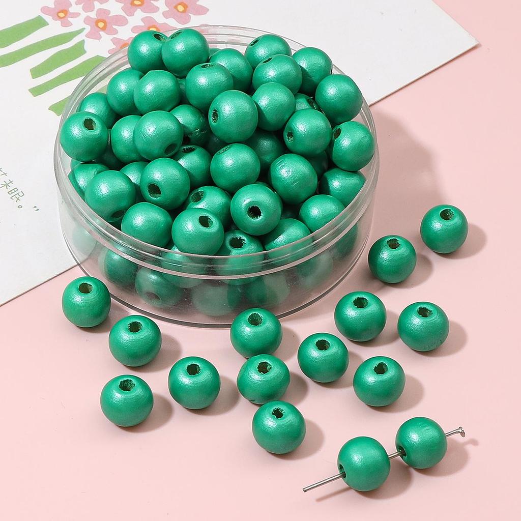 30 шт., 10 мм, круглые бусины из натурального дерева, перламутровые, окрашенные, для подвесок, браслета, ожерелья, бахрома, художественное ремесло, украшенные аксессуары ручной работы «сделай сам»