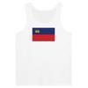 Débardeur - Drapeau du Liechtenstein - Blanc - 100% хлопок - Coupe ajustée - Mixte