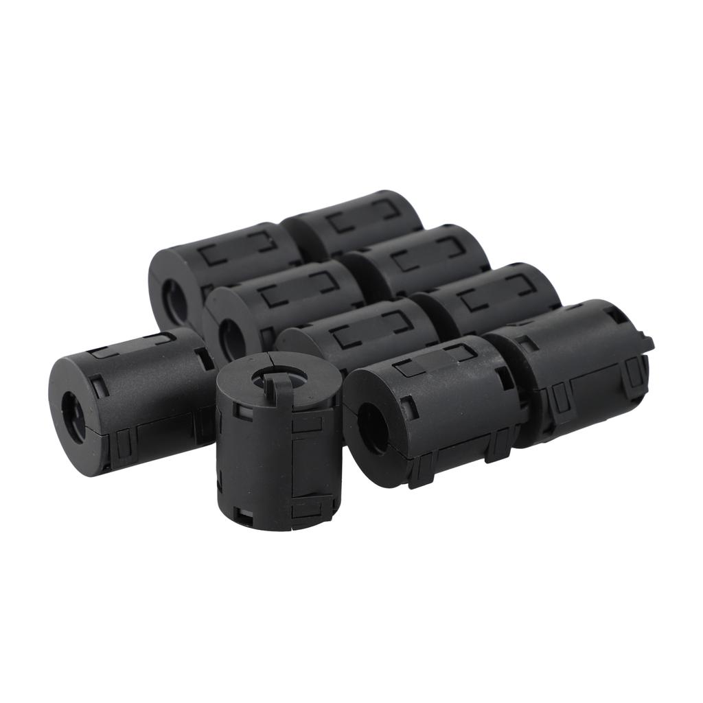 10PCS Ferrite Ring Black Clip-On Ferrite Ring Noise Suppressor Cable Clamp 13mm Ferrite Core Cord Ring Noise Filter Wire Cables