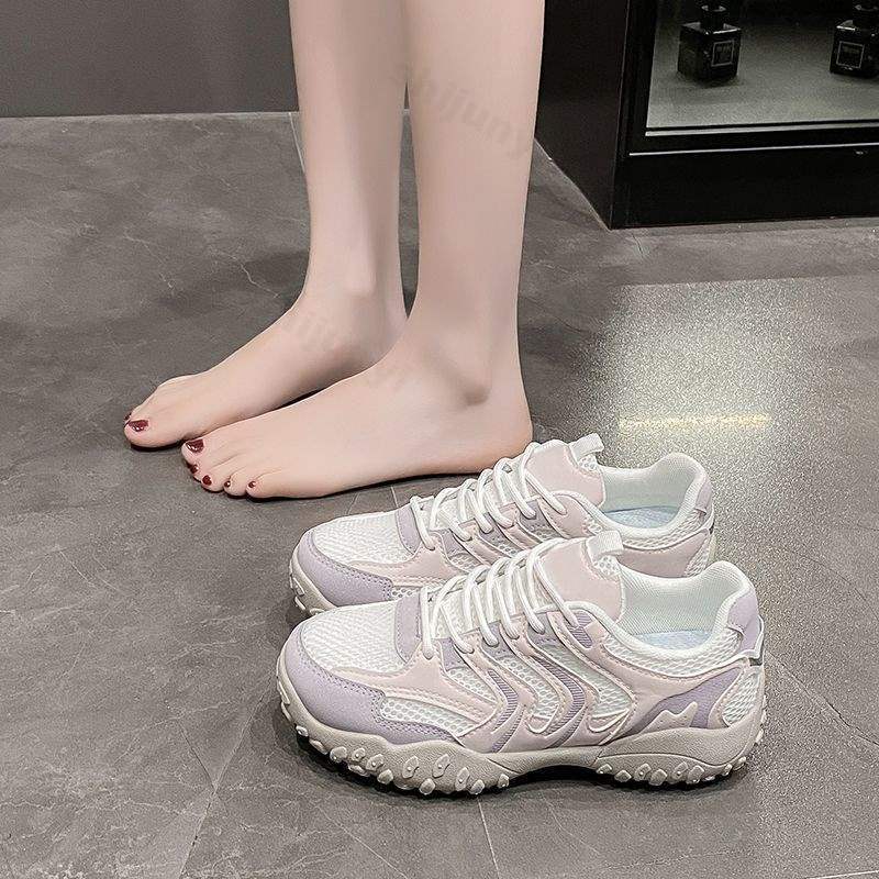 Fashion Women's Sneakers Spring Autumn New Breathable Soft Sole Lightweight Casual Shoes Comfort Outdoor Non Slip Lace Up Running Shoes