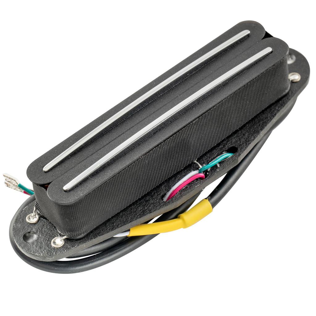 Musiclily Pro Alnico 5 Hot Rails Хамбакер Super для Stratocaster Электрогитары Черный Звукосниматель Single-Size, 13.2K Дисторшн, Гитар,