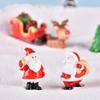 Christmas Resin Miniatures Figurines Santa Claus Snowman Elk Desktop Decor Ornaments Merry Christmas Decorations For Home 2023