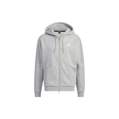 adidas Куртка с капюшоном и длинными рукавами на молнии с принтом в виде полосок, серая, унисекс, IK7327