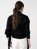 Minimalist Round Knit Scarf - Black