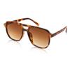 Retro Square Aviator Sunglasses Women Vintage Trendy Plastic Frame Sun Glasses