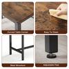 Dining Table Set, Bar Table with 2 Benches, Industrial Breakfast Table for Kitchen, Living Room, Party Room, Rustic Brown and Black, 110*60*75cm