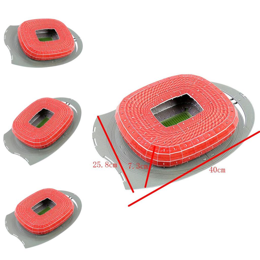 Изысканный 3D-пазл Модель футбольного поля Allianz Arena в Мюнхене Ручная работа Игрушка для энтузиастов