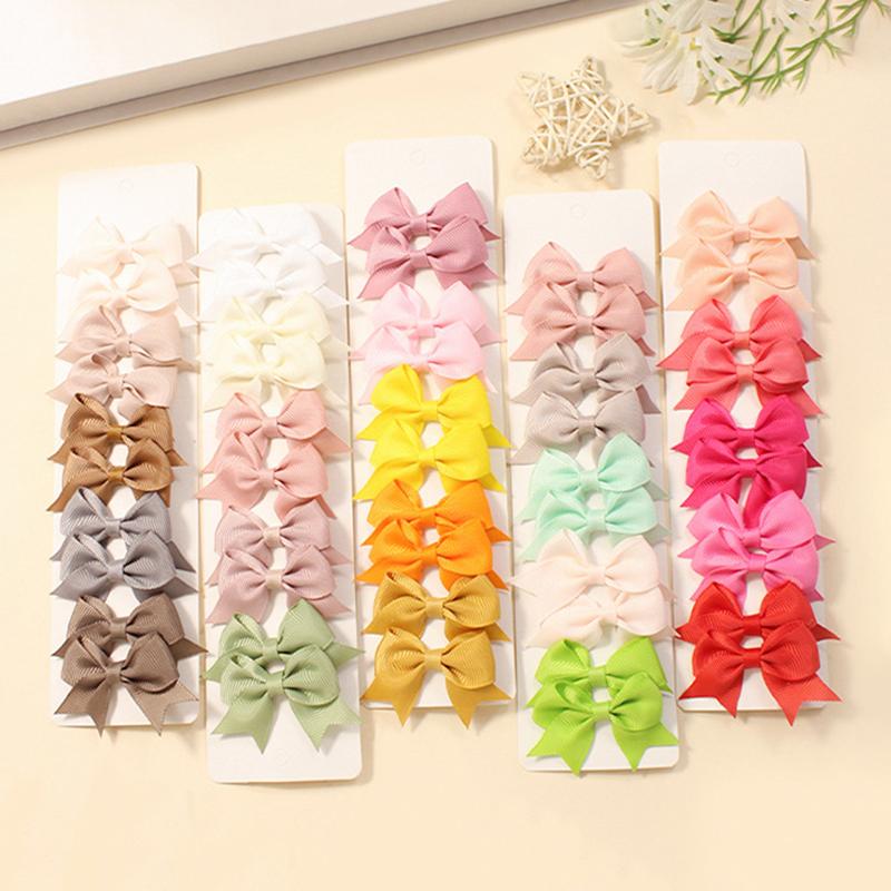 10 шт./компл. шпильки для волос принцессы для девочек милые банты нейлоновые безопасные заколки для волос заколки для младенцев малышей детские аксессуары для волос