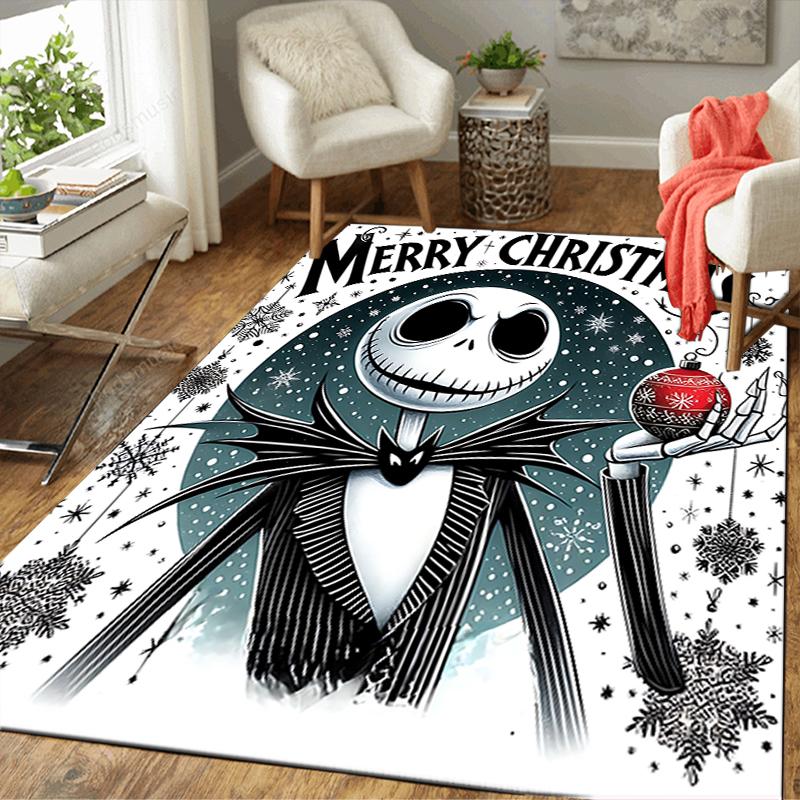 1Pc Christmas Nightmare Before Rug Office Carpet Indoor Outdoor Doormat Nonslip Soft Living Room Christmas Halloween Gift D922555